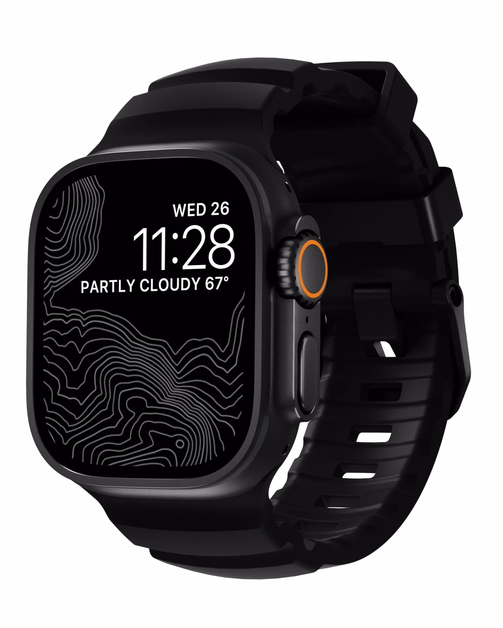 sliding Ремінець Nomad Rocky Point Band Carbon Black для Apple Watch 46mm/49mm